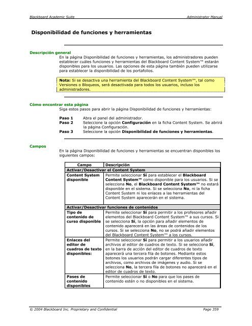 Blackboard Academic Suite™ Manual del administrador