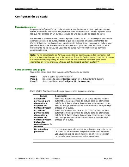 Blackboard Academic Suite™ Manual del administrador