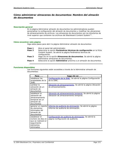 Blackboard Academic Suite™ Manual del administrador