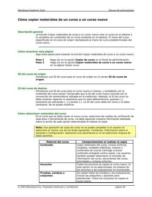 Blackboard Academic Suite™ Manual del administrador