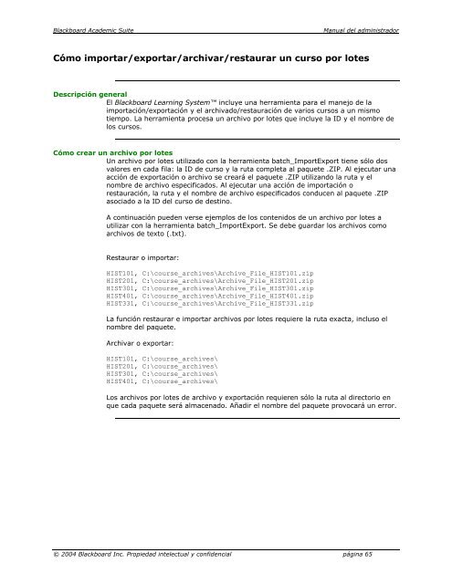 Blackboard Academic Suite™ Manual del administrador