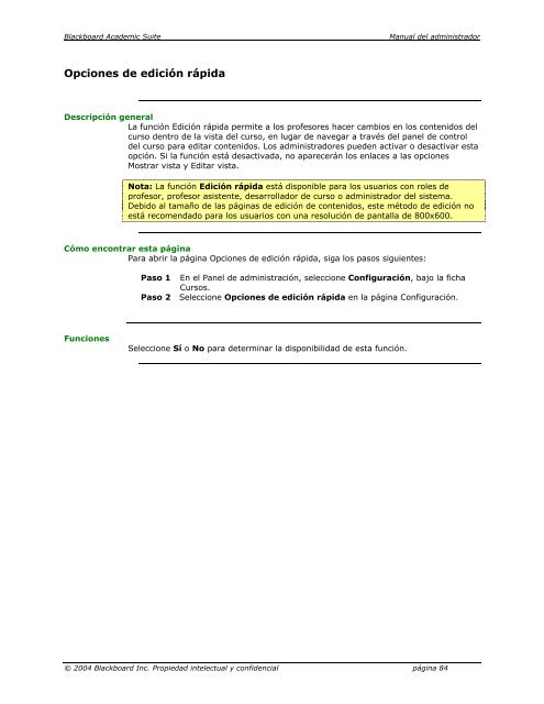 Blackboard Academic Suite™ Manual del administrador