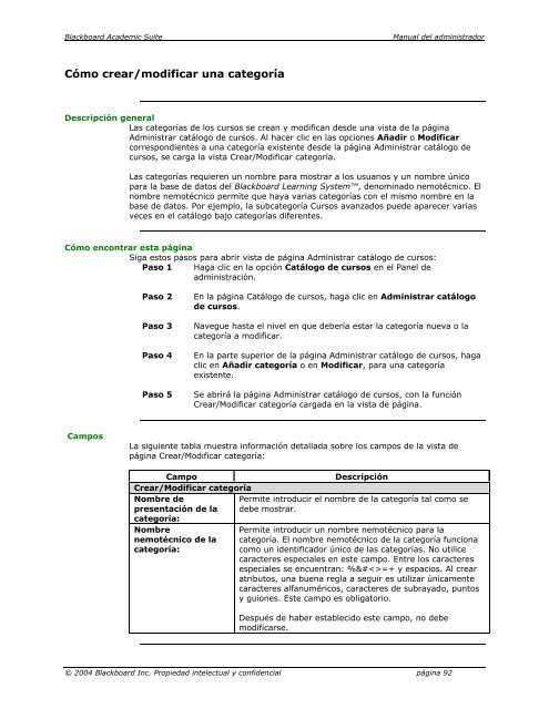 Blackboard Academic Suite™ Manual del administrador