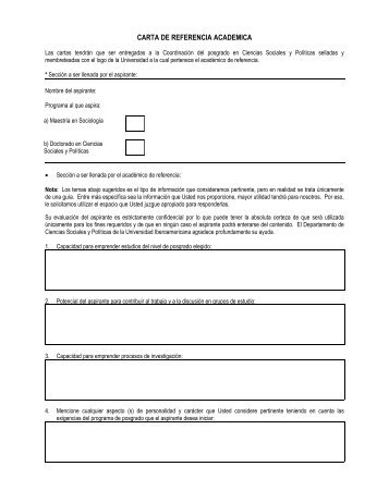 cartas de referencia
