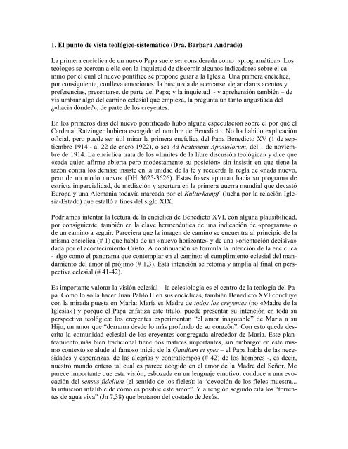 El punto de vista teológico-sistemático - Universidad Iberoamericana