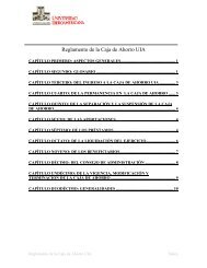 Reglamento de la Caja de Ahorro UIA - Universidad Iberoamericana