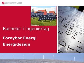 Fornybar Energi - Universitetet i Agder