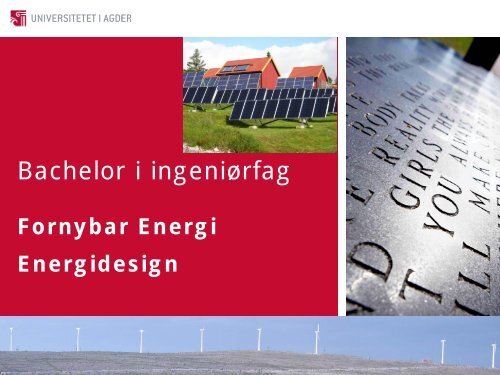 Fornybar Energi - Universitetet i Agder