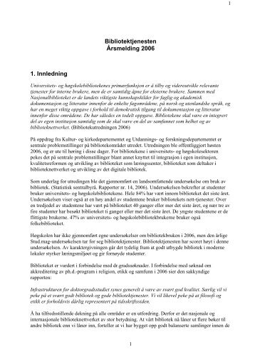 Ãrsmelding 2006 - Universitetet i Agder