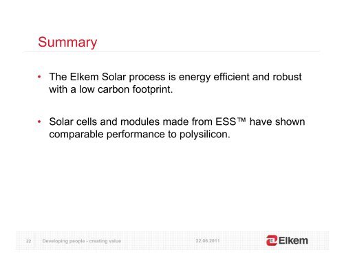 A guide to solar cells using Elkem Solar Silicon (ESSâ¢)