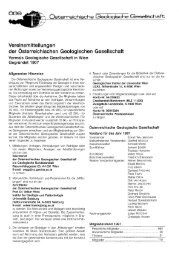Vereinsmitteilungen der Ãsterreichischen Geologischen Gesellschaft