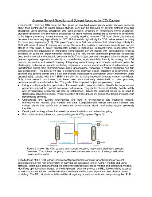 Greener Solvent Selection and Solvent Recycling for CO2 Capture