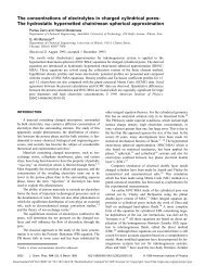 The concentrations of electrolytes in charged cylindrical pores: The ...