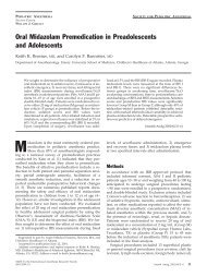 Oral Midazolam Premedication in Preadolescents and Adolescents