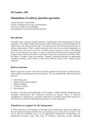 Simulations of railway junction operation - UIC