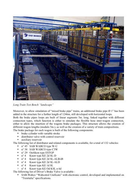 Long Trains test bench Following the American growing ... - UIC