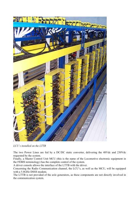 Long Trains test bench Following the American growing ... - UIC