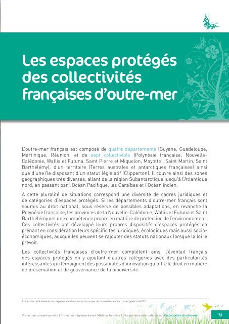 UICN - Les espaces protÃ©gÃ©s des collectivitÃ©s franÃ§aises d'outre-mer