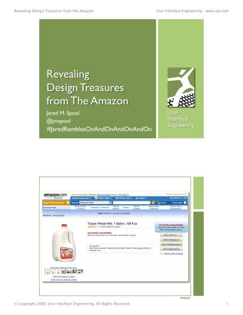 Revealing Design Treasures from the Amazon.key - User Interface ...