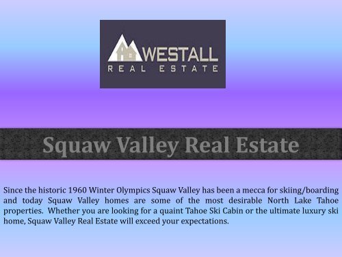 Squaw Valley Real Estate