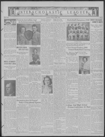 April 1940 - University Interscholastic League