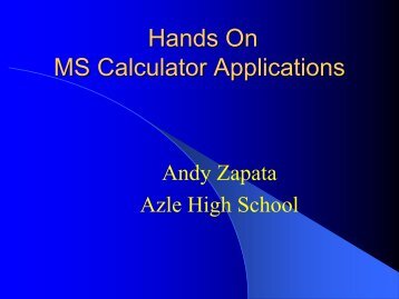Calculator Applications