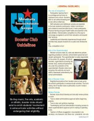 UIL Booster Club Guidelines - University Interscholastic League