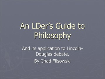 An LDer's Guide to Philosophy