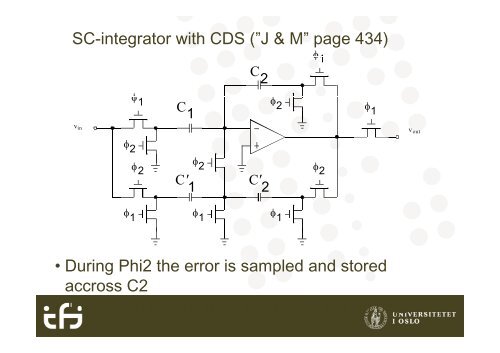 Switched-Capacitor Circuits ( h t 10 4 10 5 10 6 t t f h t 11 D t t ...