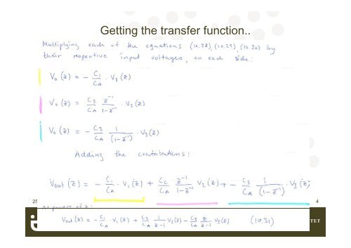 Switched-Capacitor Circuits ( h t 10 4 10 5 10 6 t t f h t 11 D t t ...