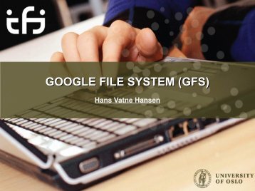 Slides about Google file system