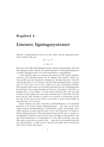 Kapittel 4 av "Flervariabel analyse med lineÃ¦r algebra"