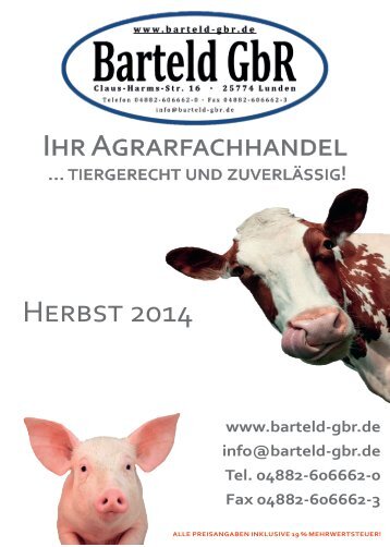 Ihr Agrarfachhandel Herbst 2014