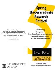 5 Spring Undergraduate Research Festival - University of Iowa