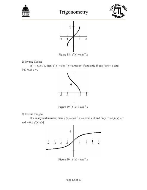 Trigonometry Handout