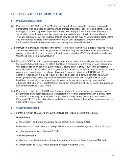 SECTION 9. ISCED