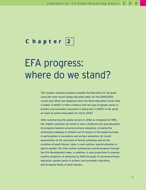 literacy for life; EFA global monitoring report, 2006 - Institut de ...