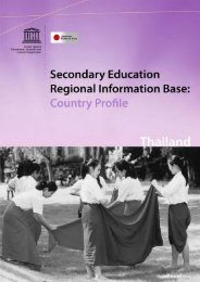 Secondary education regional information base: country profile ...
