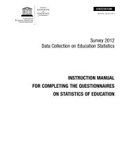 Instruction Manual for Completing the Questionnaires on Statistics of ...