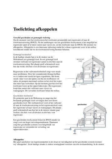 Toelichting afkoppelen - Gemeente Uitgeest