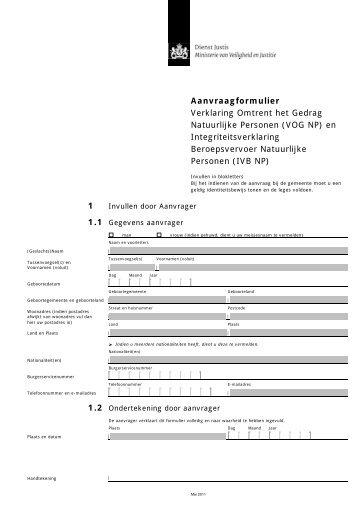 Verklaring Omtrent het Gedrag Natuurlijke Personen - Gemeente ...