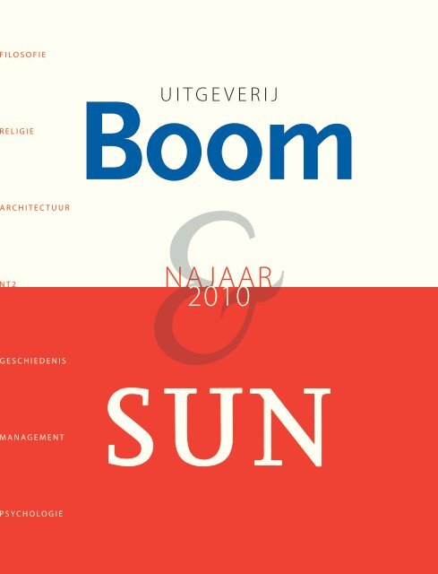 Catalogus Uitgeverij Boom & SUN Najaar 2010