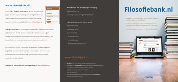 Folder Filosofiebank - Uitgeverij Boom