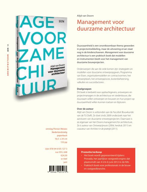 Catalogus Uitgeverij Boom & SUN Voorjaar 2012