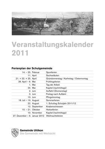 Veranstaltungskalender - Uitikon-Waldegg