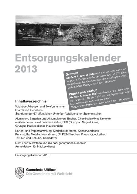 Entsorgungskalender 2013