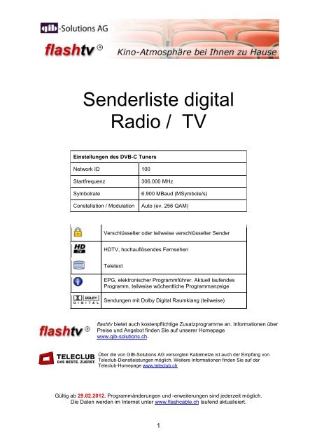 Senderliste digital