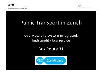 Public Transport in Zurich