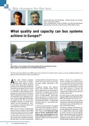 What quality and capacity can bus systems achieve in Europe? 1