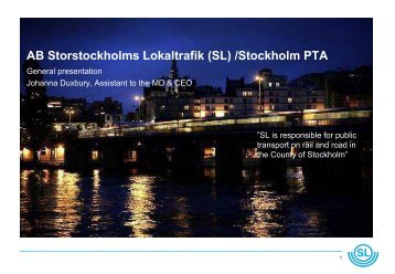 AB Storstockholms Lokaltrafik (SL)